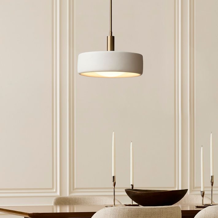 Cerova Modern Ivory Porcelain Pendant Light – Soft Organic Design for Kitchen Island