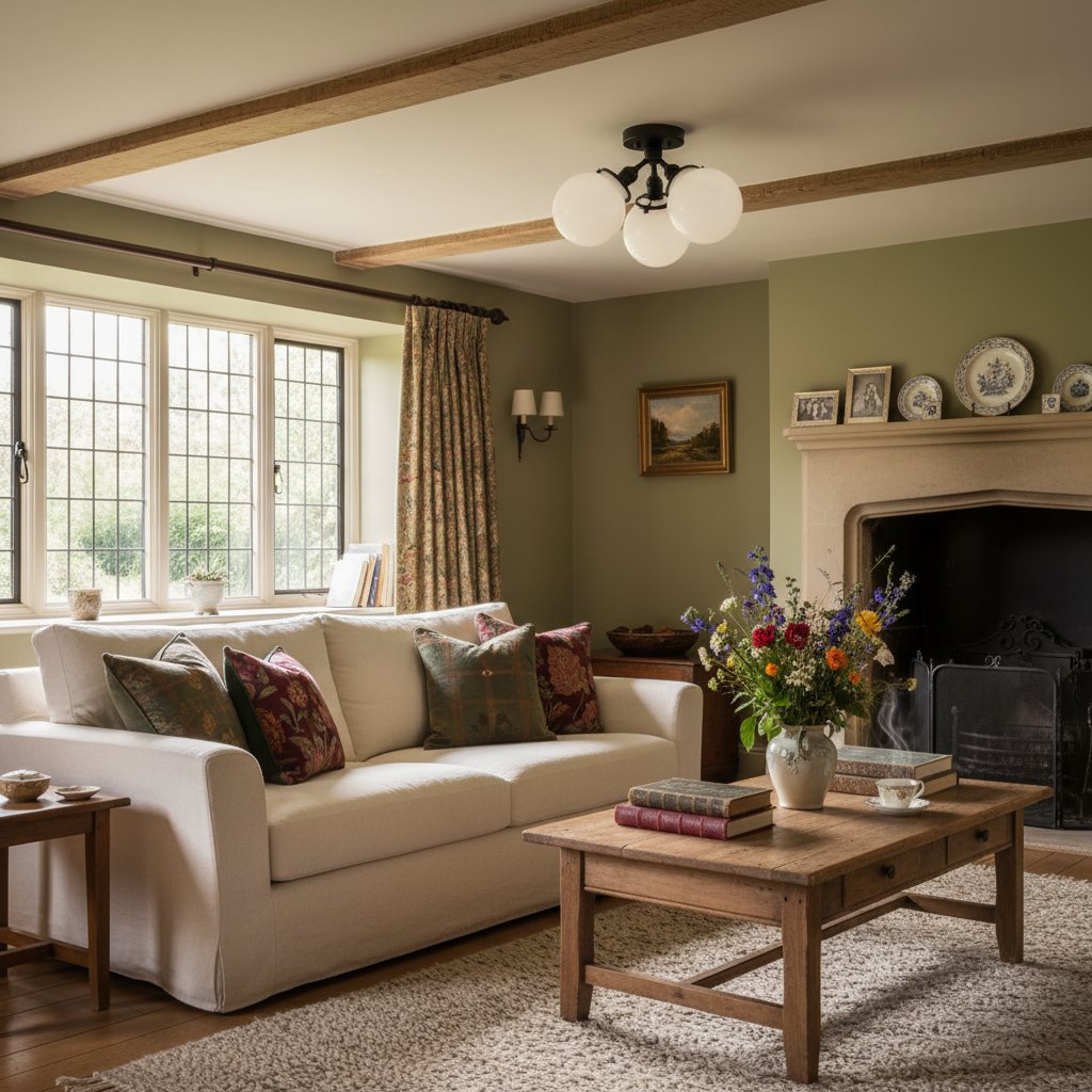 Glorica Glass Globe Light - Mid Century Semi Flush Ceiling Lamp