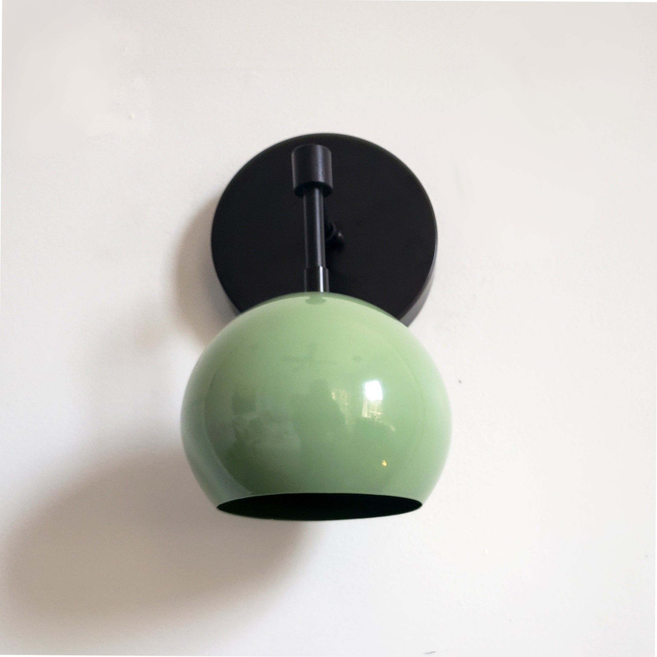 Vintage Inspired Spring Green Globe Wall Sconce