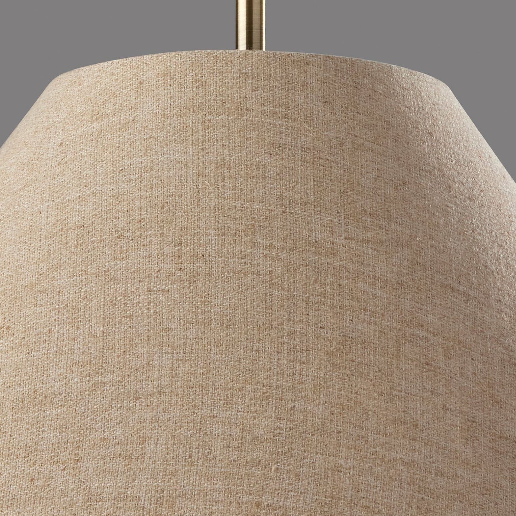 Lorvion Linen Drum Shade Flush Mount & Pendant - Antique Brass Ceiling Light
