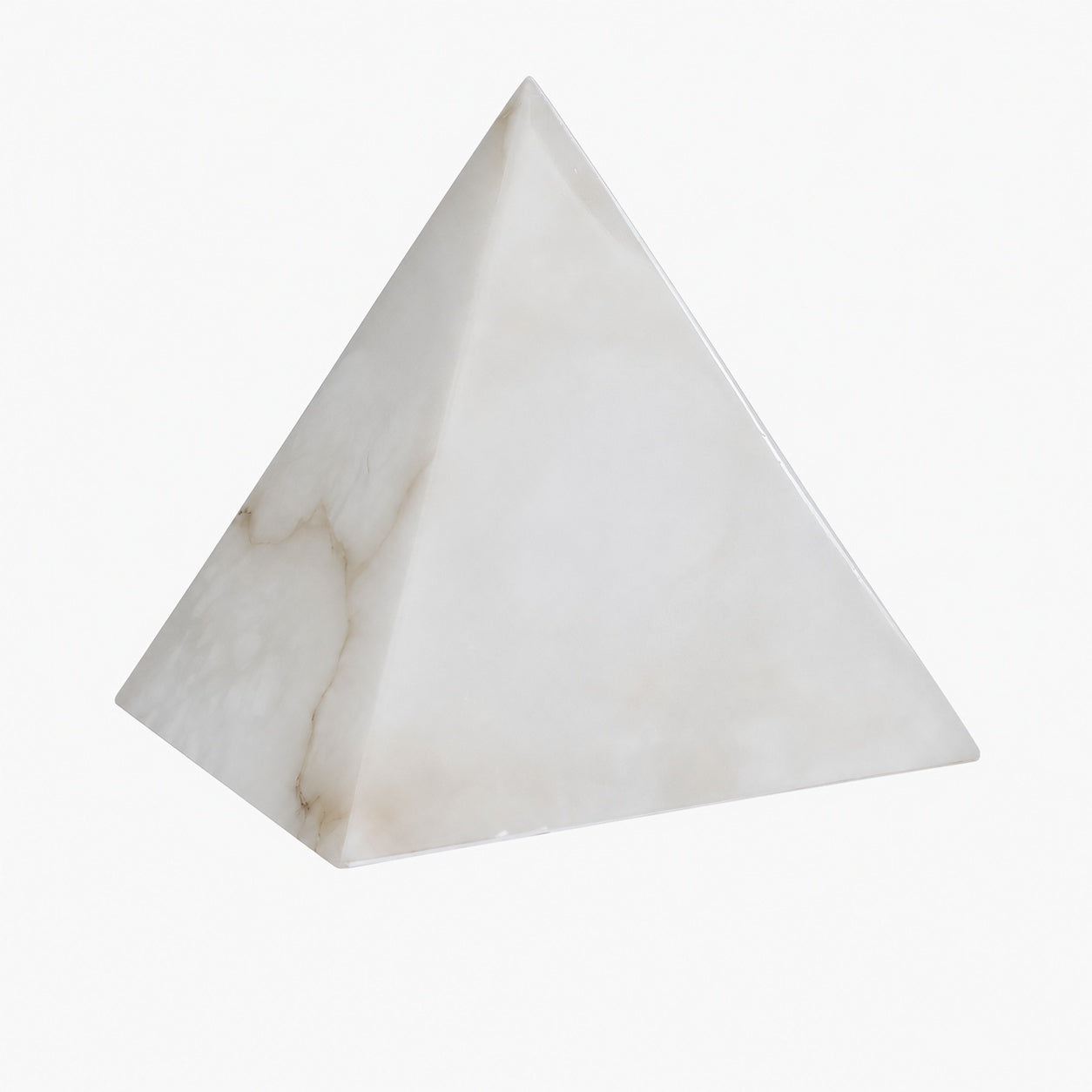 Alabaster Pyramid Table Lamp