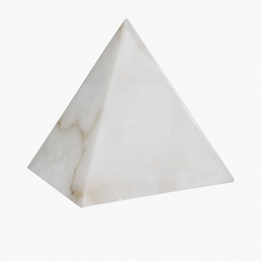 Alabaster Pyramid Table Lamp
