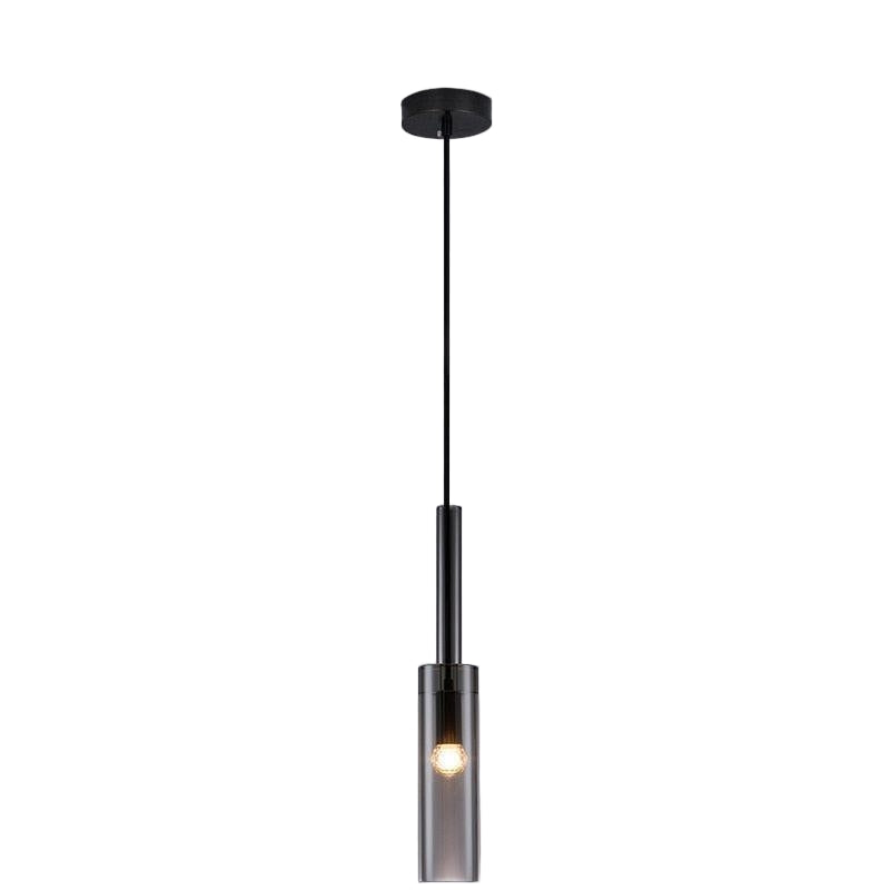 Modern Cylindrical Glass Pendant Light