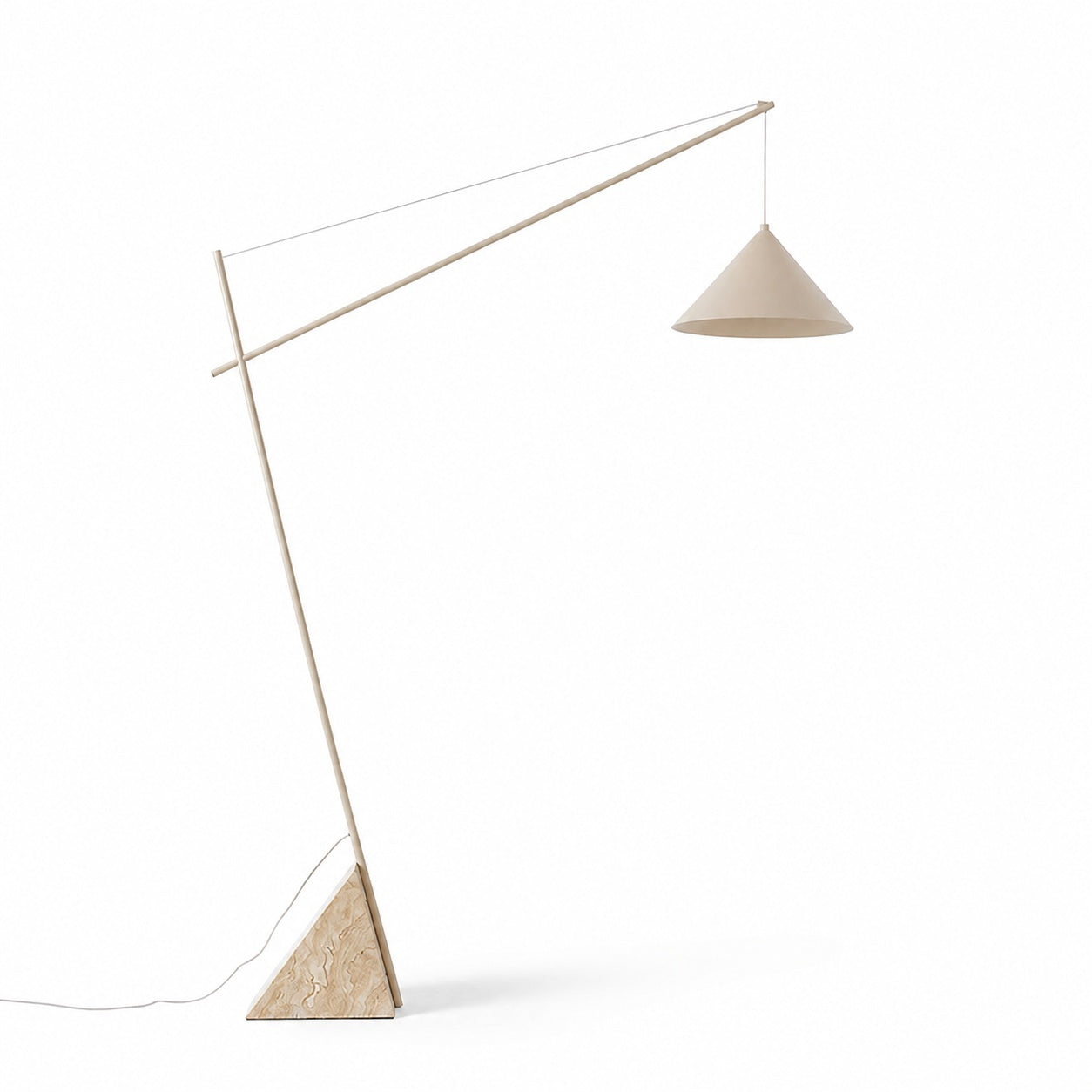 Grande Travertine Floor Lamp
