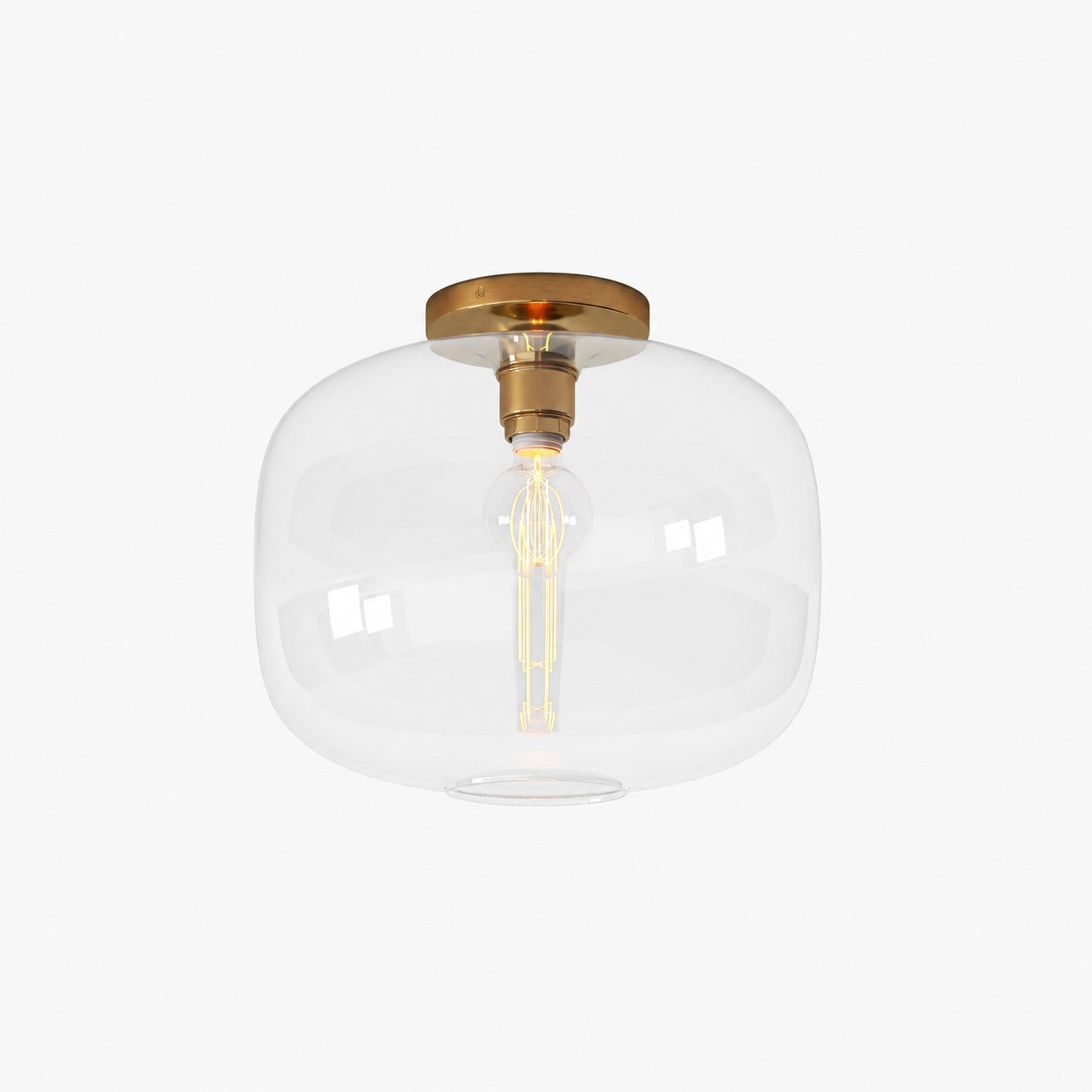 Lumivelle Sculptural Flush Mount Light – Modern Glass Ceiling Lamp