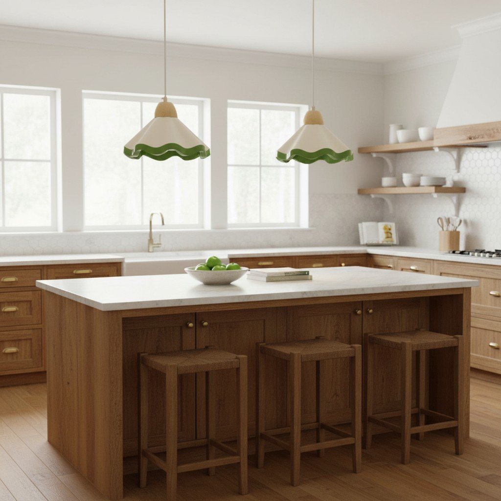 Moliro Scalloped Pendant Light - Modern Wavy Lighting for Dining Room