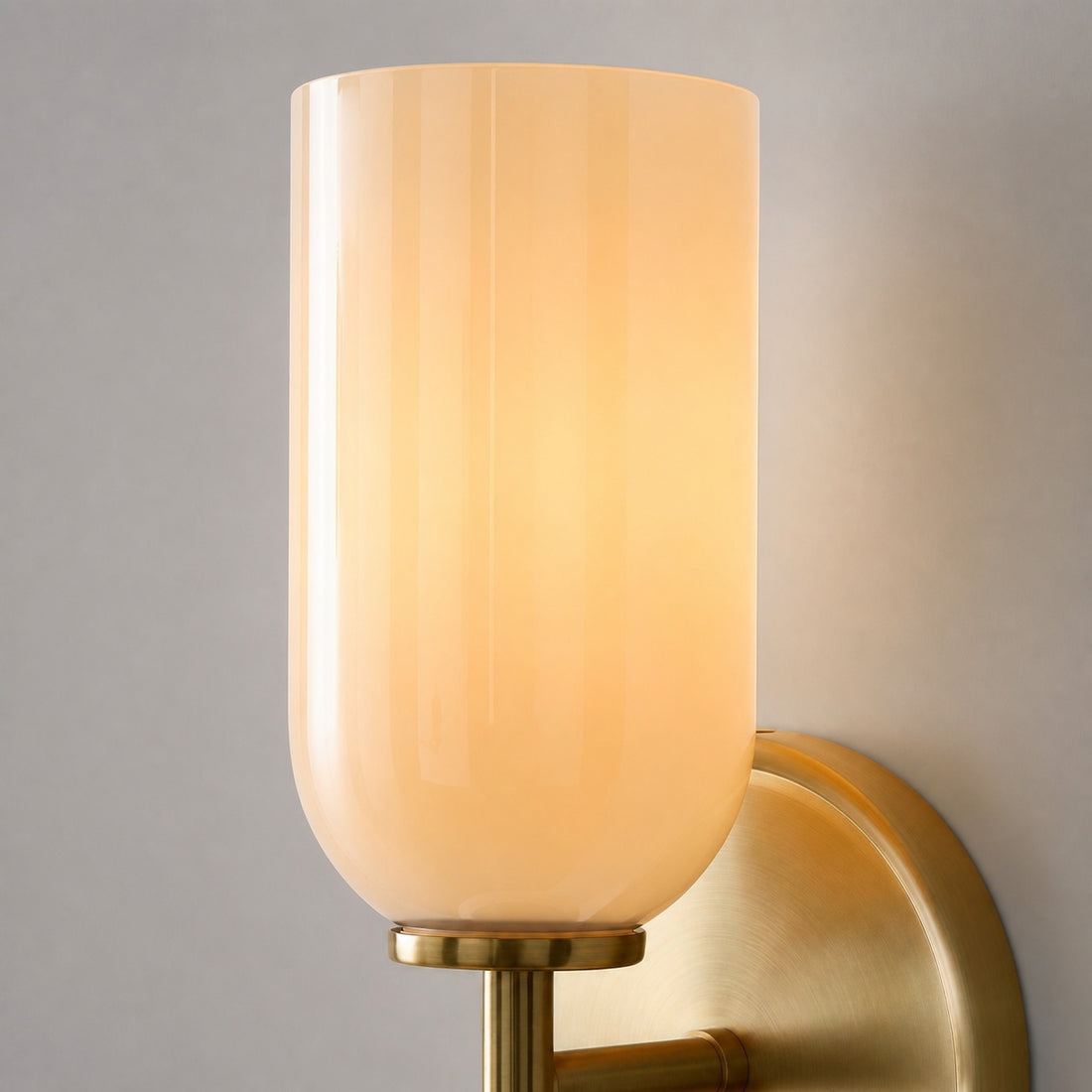Vega Glass 2 Light Wall Sconce with Champagne Glass Shades - Modern Metal Frame Wall Light for Bathroom & Hallway