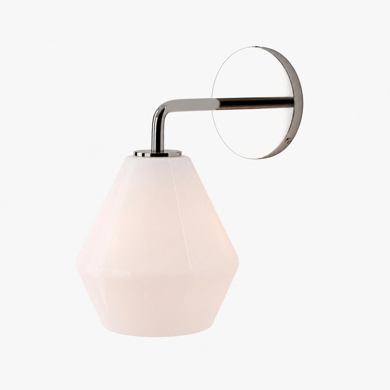 Merin Sculptural Milk Glass Geometric Wall Lamp