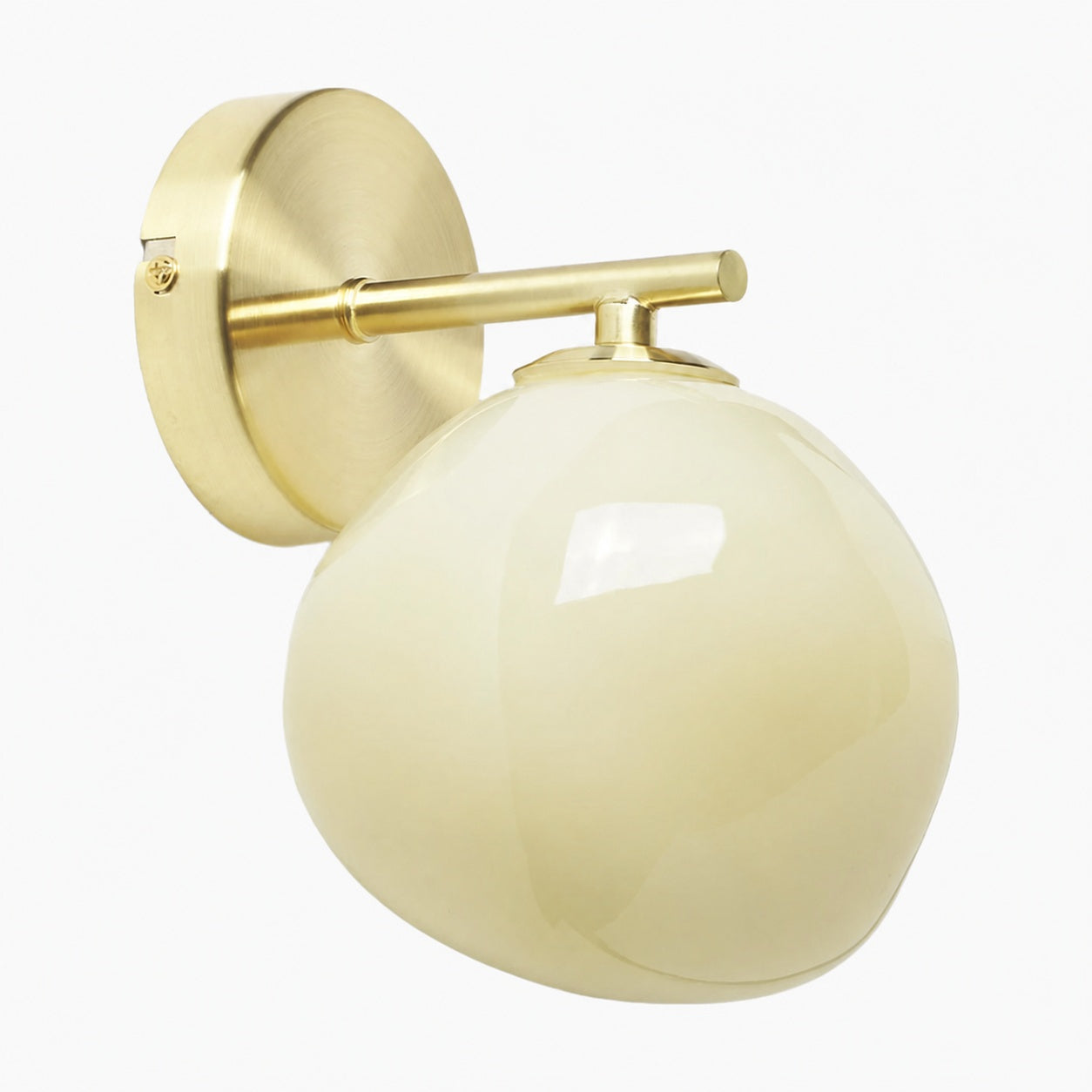 Orra Opal Glass Wall Sconce - Elegant Globe and Metal Sconce for Living Room and Bedroom