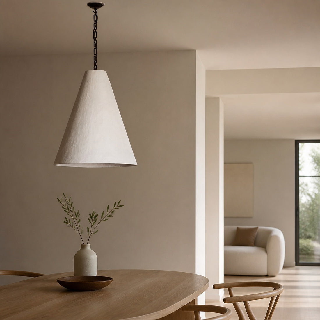 White Plaster Pendant Lamp