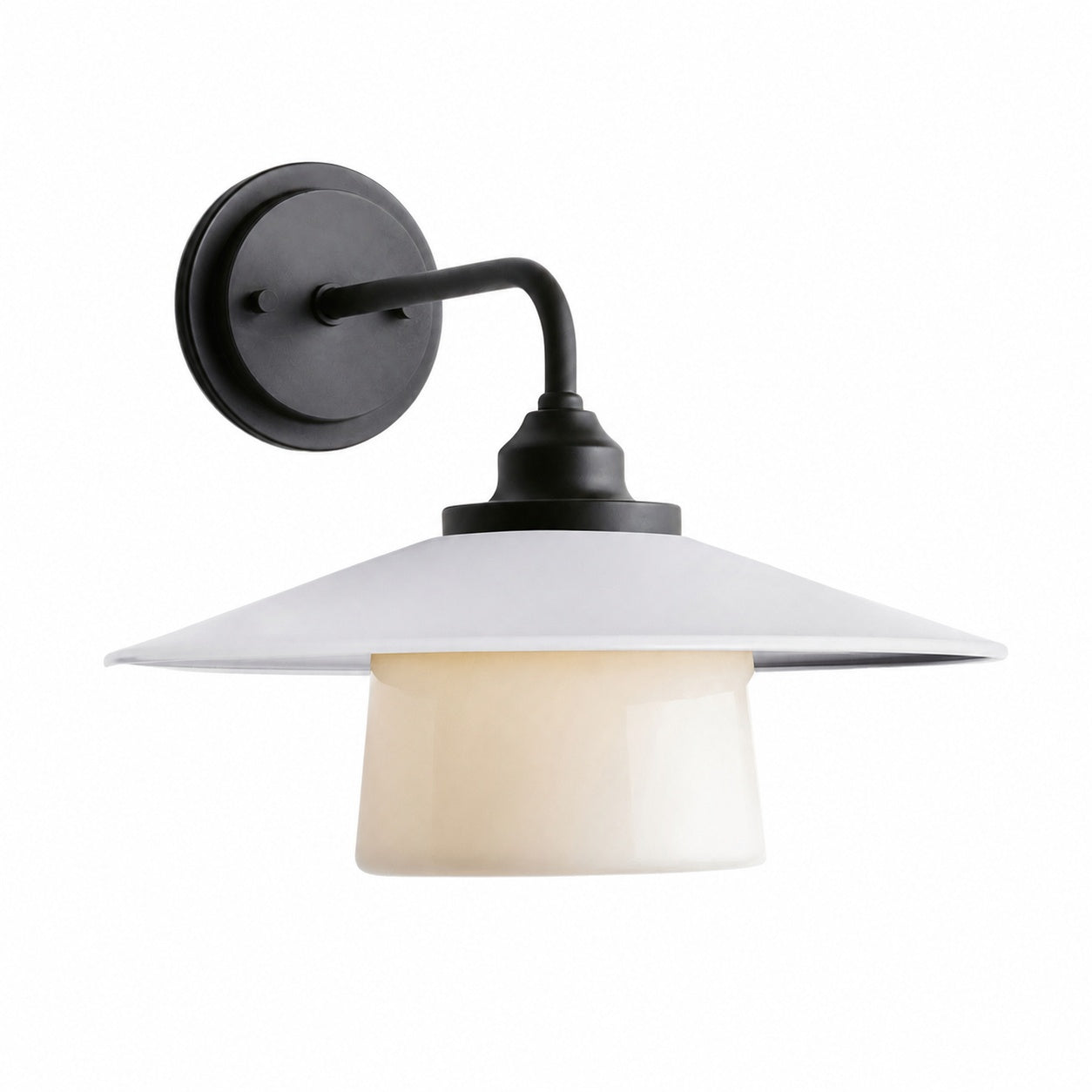 Cordax Utility-Inspired Wall Sconce - Metal and Glass for Indoor Outdoor Decor