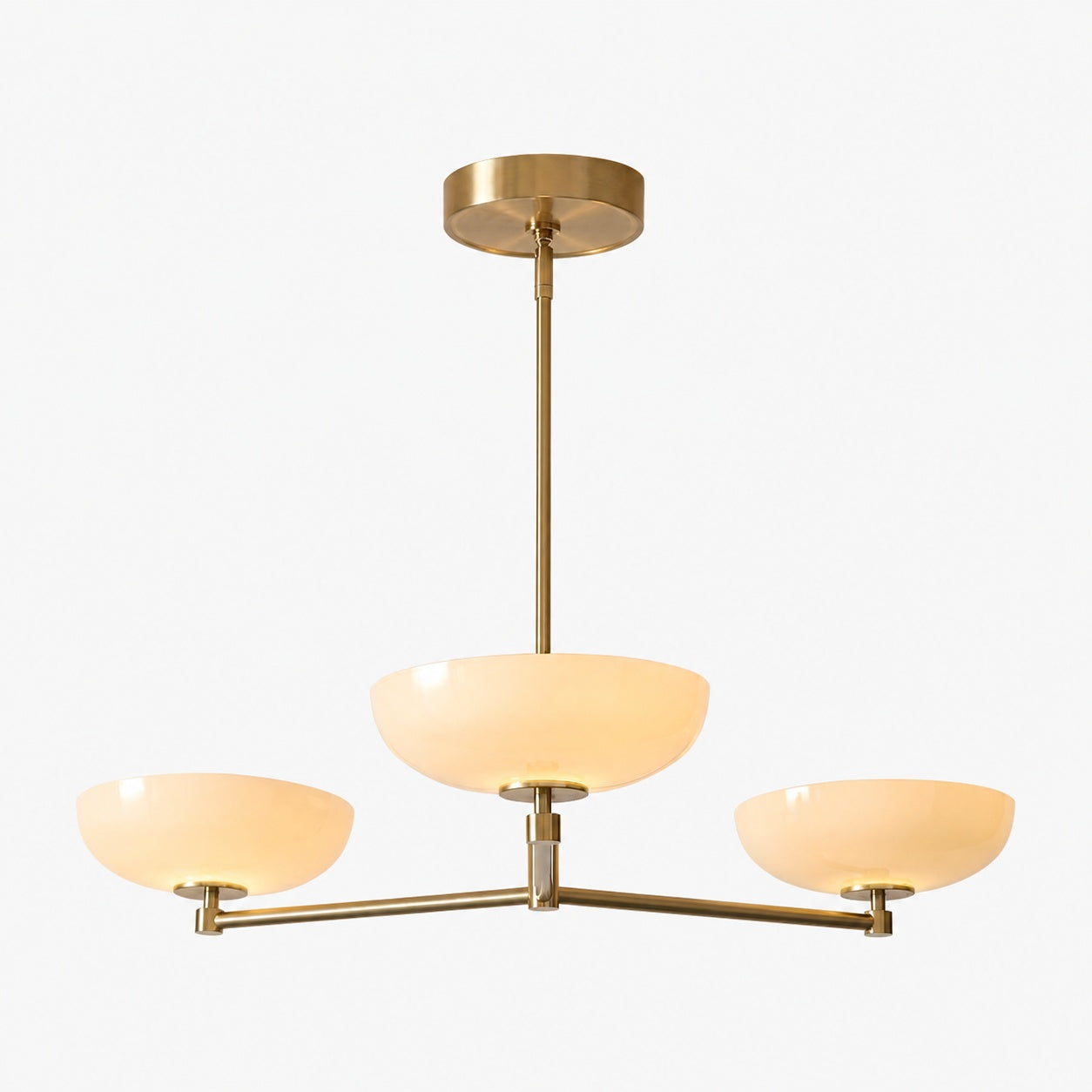 Vega Glass Mid-Century Modern Globe Chandelier with Glass Shades for Dining Room and Kitchen Island