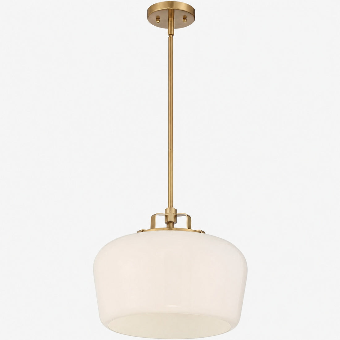 Lirra Opal Glass Pendant Light - Modern Adjustable Metal Drop for Kitchen and Dining