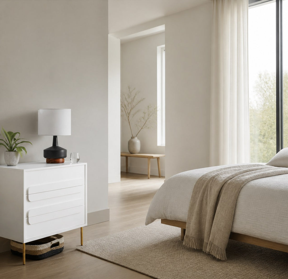 Merin Minimalist Sleek Geometric Glass Flushmount Light