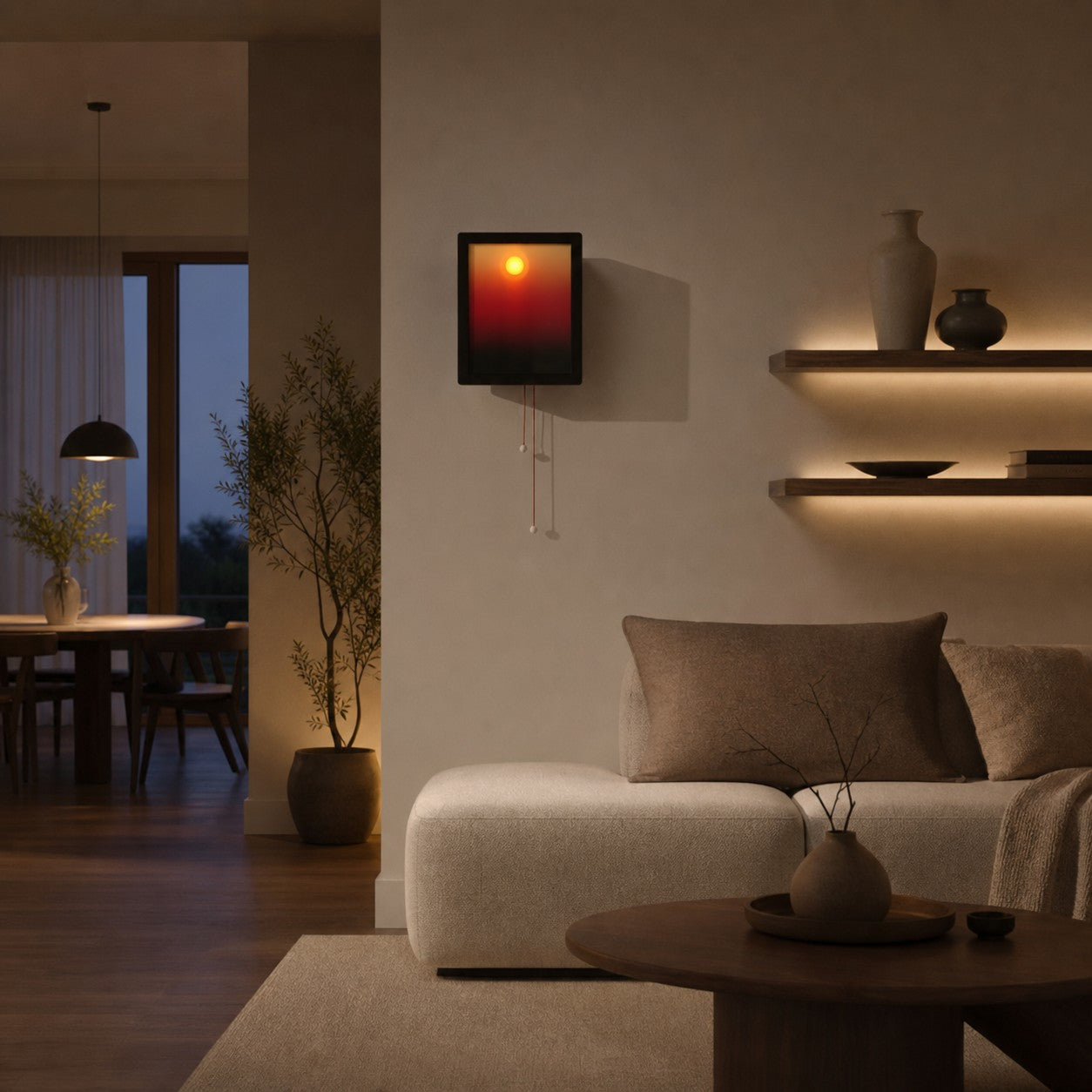 Afterglow Decorative Wall Lamp - Gradient Sunset LED Wall Lamp Suitable for Living Rooms and Bedrooms