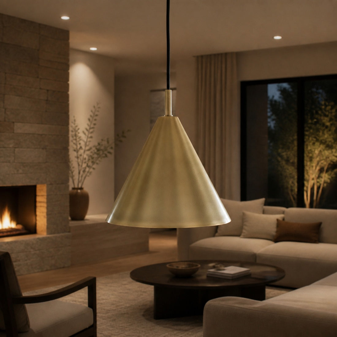 Oricone Pendant Light – Classic and Chic Design With Bronze or Brass Finish Perfect for Dining or Living Room