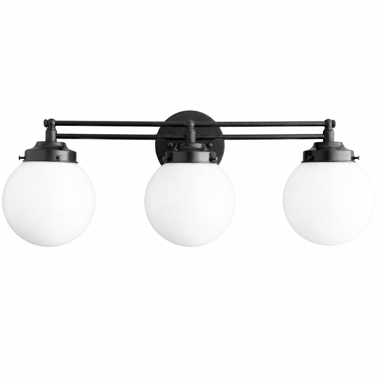 Glorica Glass Contemporary Vanity Light - 3 Light Globe Bathroom Fixture Opal Glass