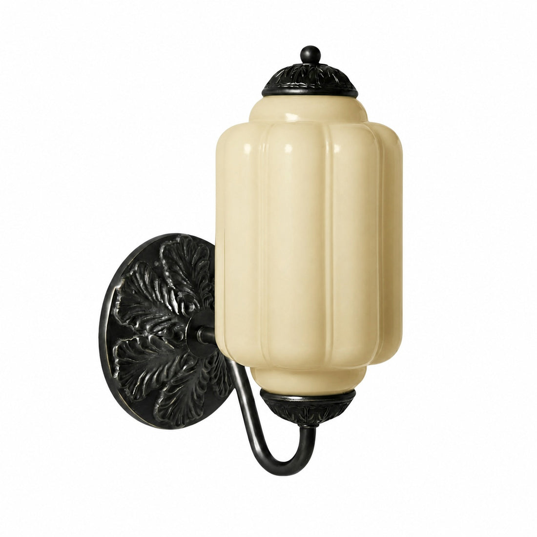 Eloise Brass Wall Sconce – Elegant Milk Glass Vintage Lighting