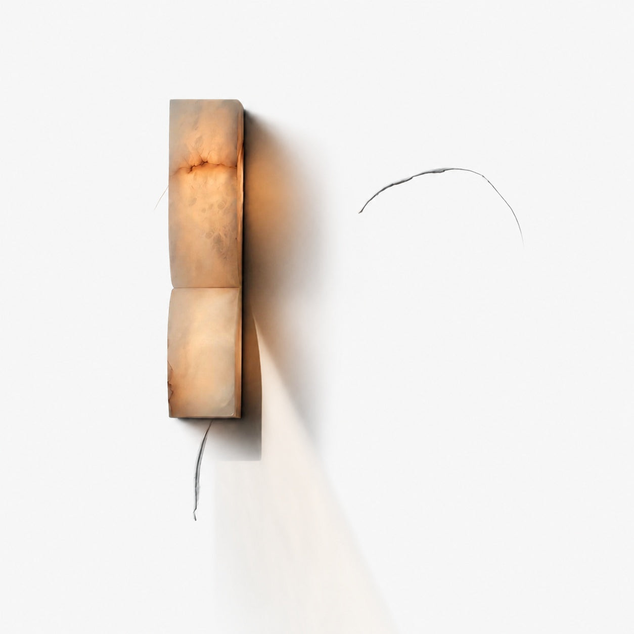 Modern Rectangular Alabaster Wall Lamp – Minimalist Sconce for Bedroom Hallway Living Room