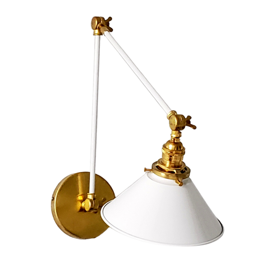 Classic Wall Mounted Cone Adjustable Sconce For Bedroom & Desk