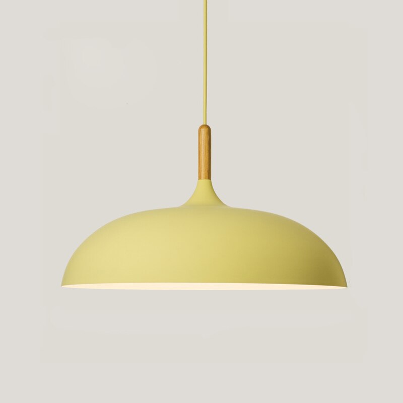 Minimalist Wood & Aluminum Pendant Light
