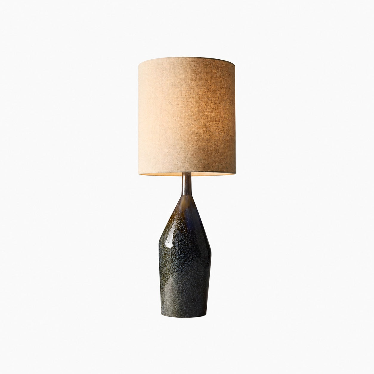 Lumo Modern Asymmetrical Table Lamp - Artistic Ceramic Body Ambient Lighting for Contemporary Home and Office