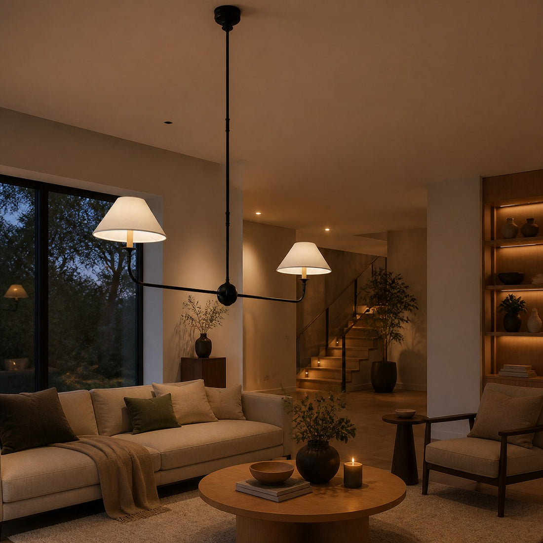 Piaf Grande Modern Industrial Metal Chandelier