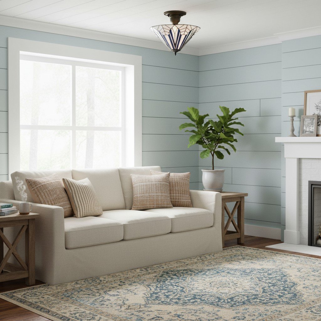 TF Astoria Decorative Stained Glass Semi Flush Light – Art Deco Ceiling Fixture for Entryways & Lounges