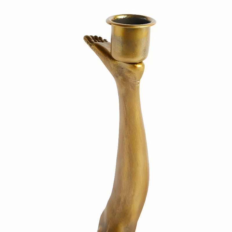 Kickra Modern Designer Candle Holder with Gold Leg-Inspired Base U22