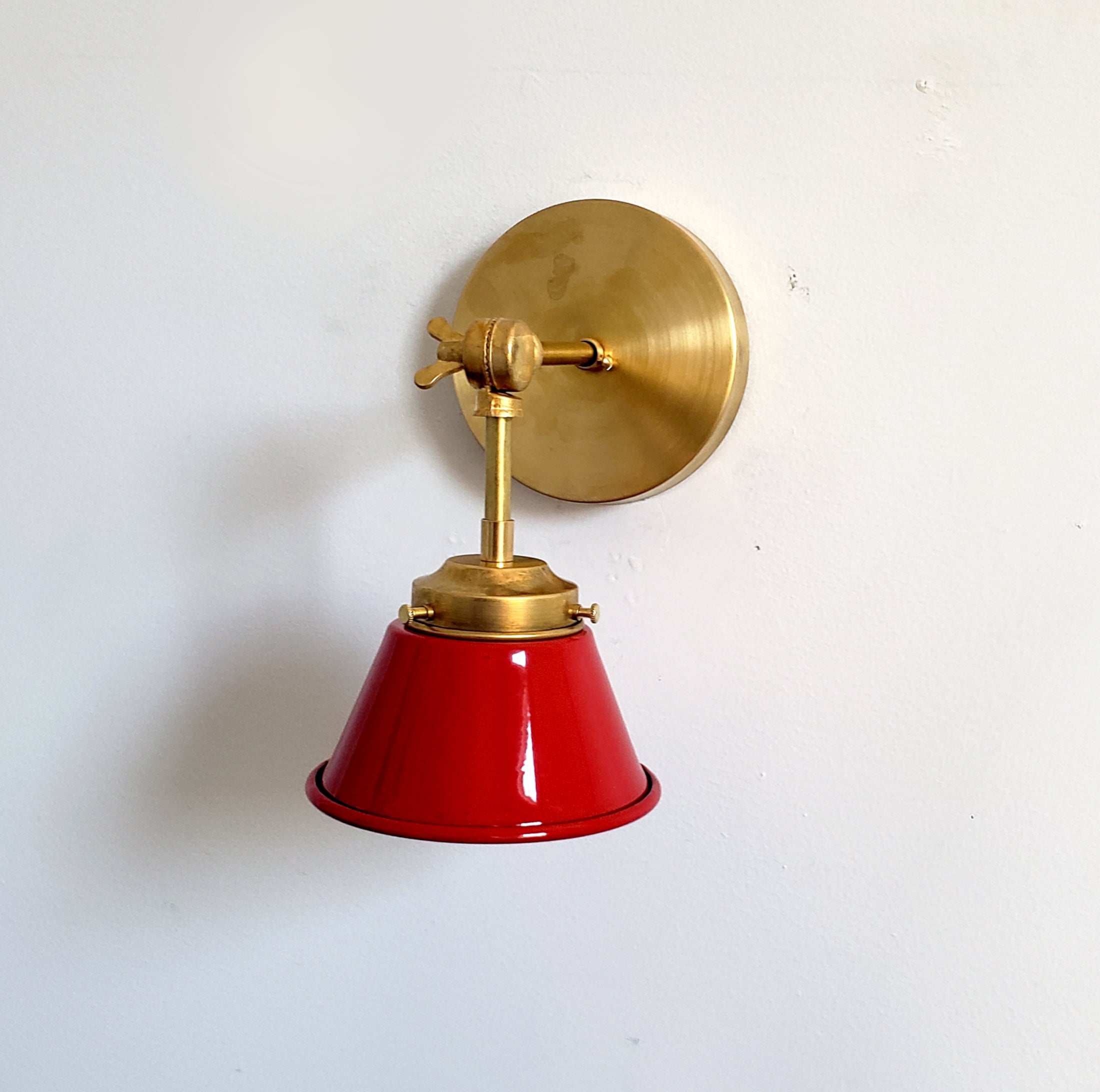 Modern Cone With Elegant Swivel Mechanism Brass Wall Lamp