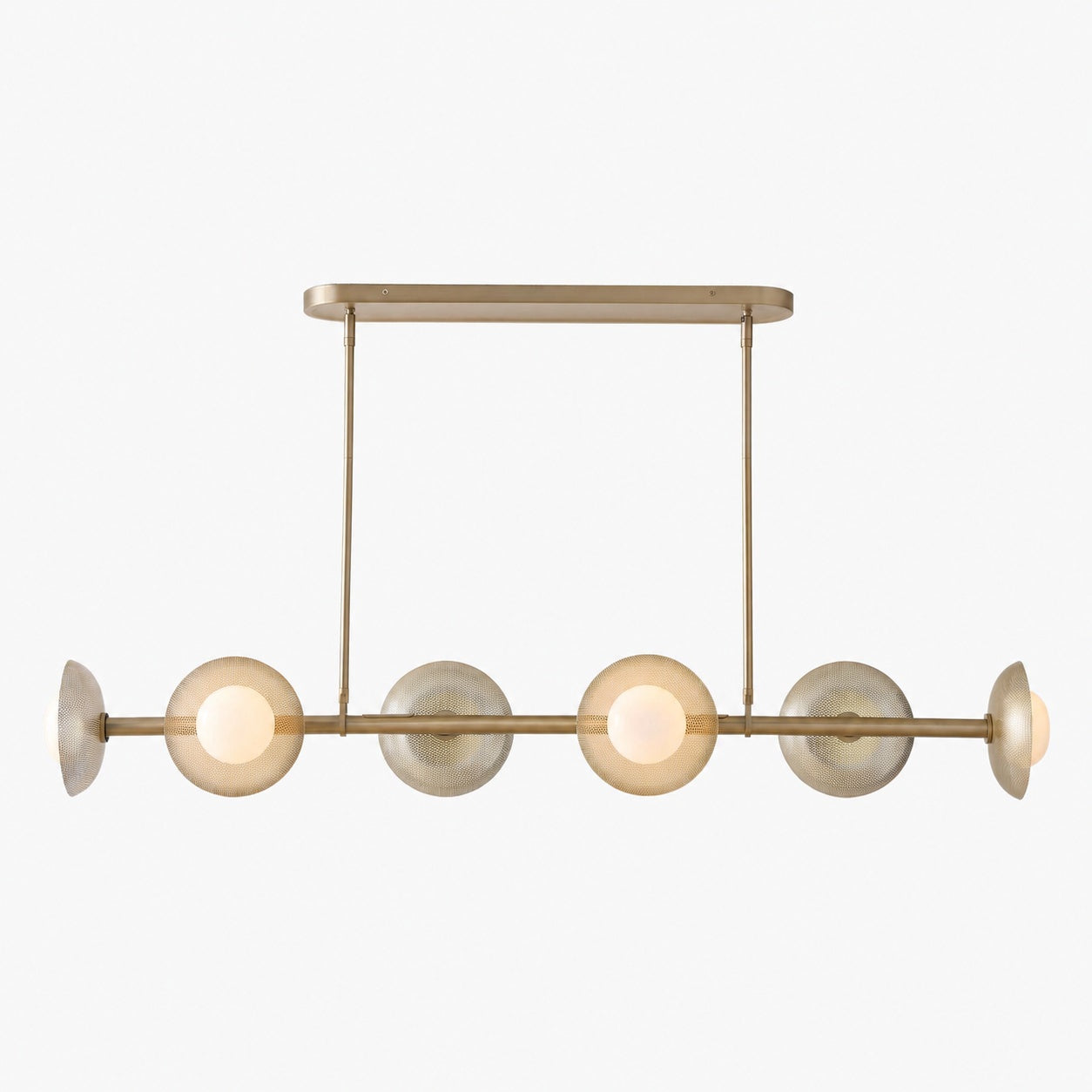Elorina 6-Light Linear Chandelier - Modern Metal Light Fixture - Dining Room Lighting
