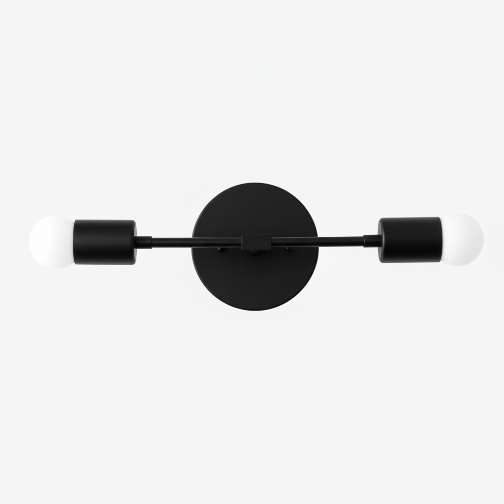 Lumen Dual-Conical Modern Wall Sconce – Minimalist Vanity & Hallway Lighting