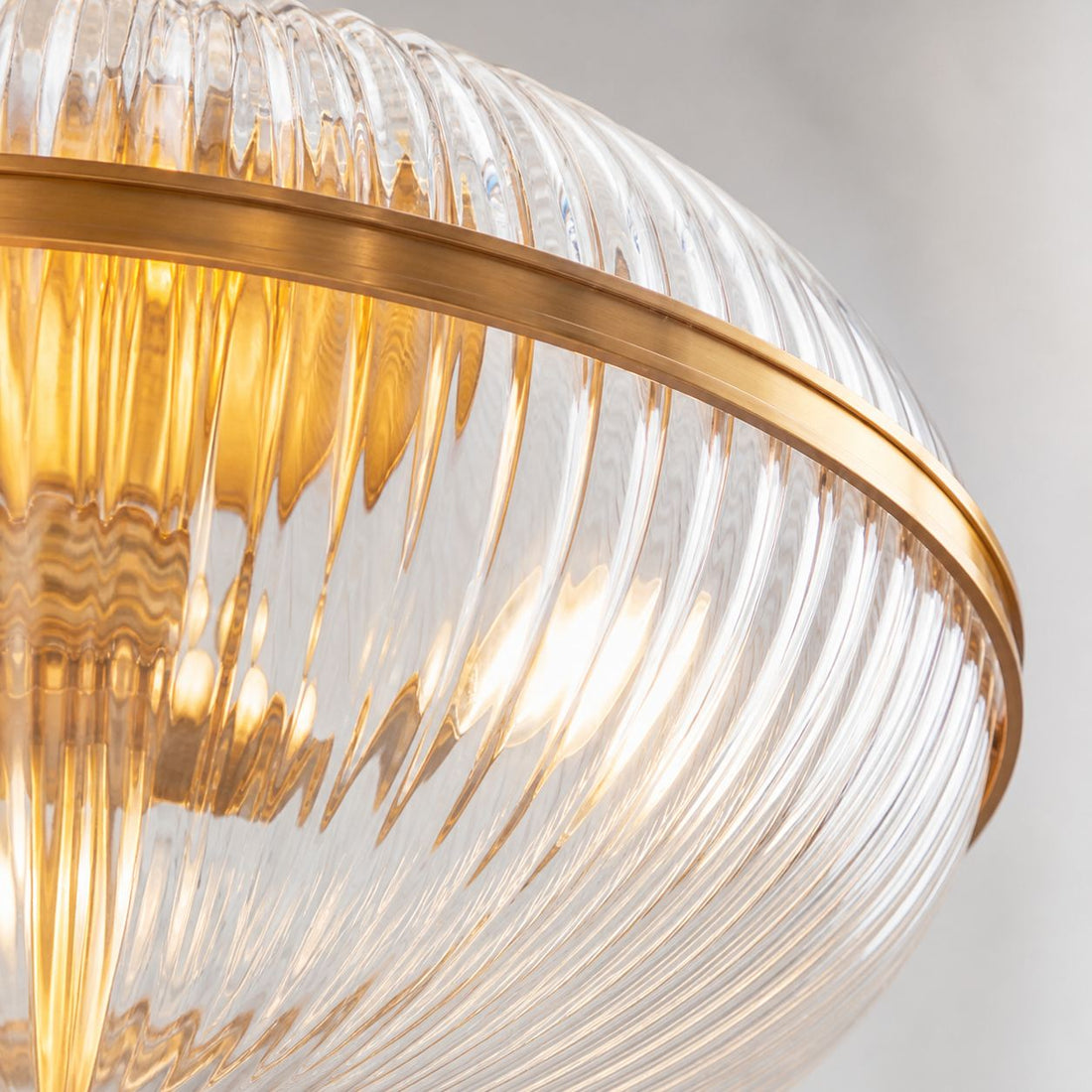 Luntra Contemporary Multi-Light Pendant with Textured Glass for Bedrooms and Hallways