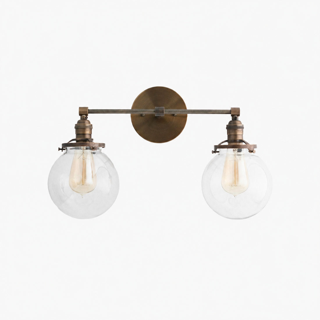 Lumio Globe Glass Globe Vanity Light - Modern Two Light Bathroom Sconce