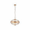 Luntra Contemporary Multi-Light Pendant with Textured Glass for Bedrooms and Hallways