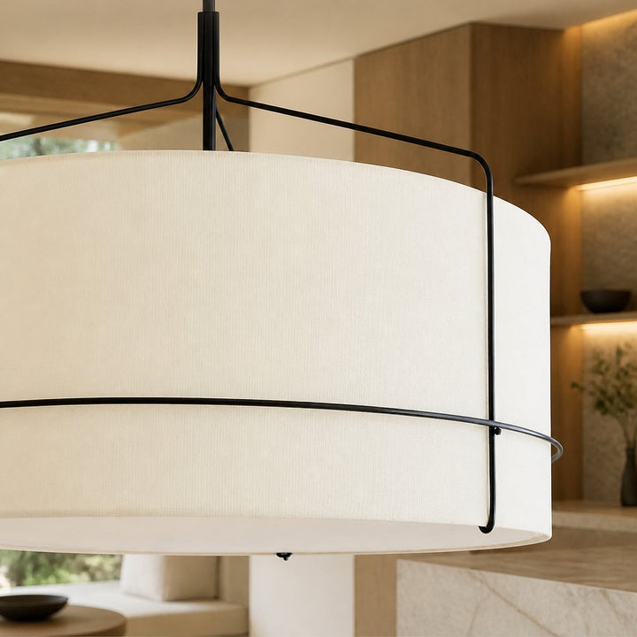 Horelia Pendant - Industrial Ceiling Light with Dark Bronze Metal