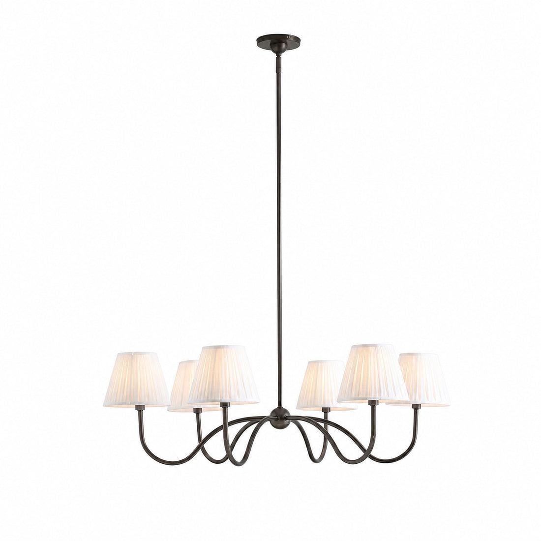 Luvora Modern Multi-Head Pleated Shade Chandelier - Stylish Fabric Ceiling Fixture
