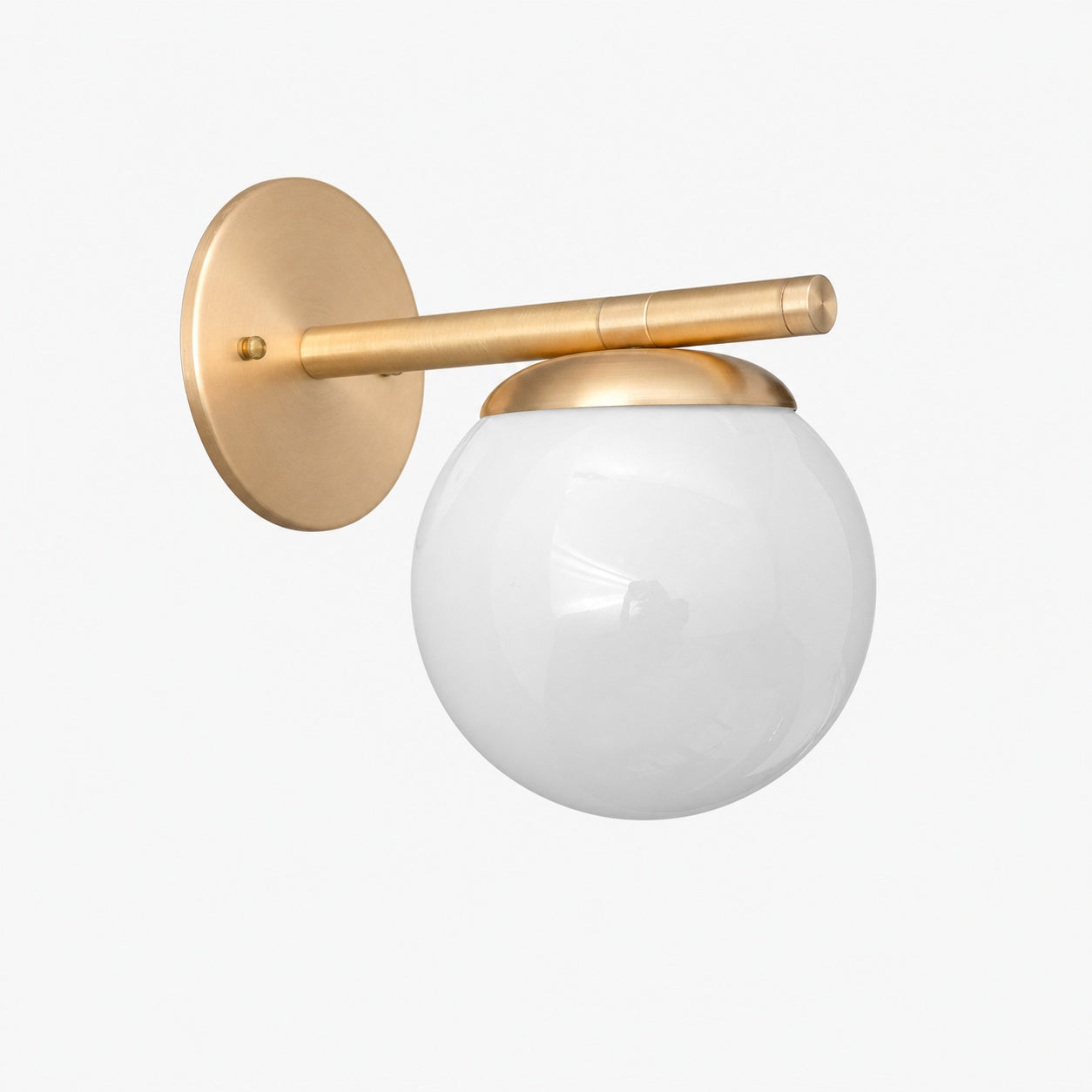 Glorica Glass Wall Sconce - Frosted Globe Light