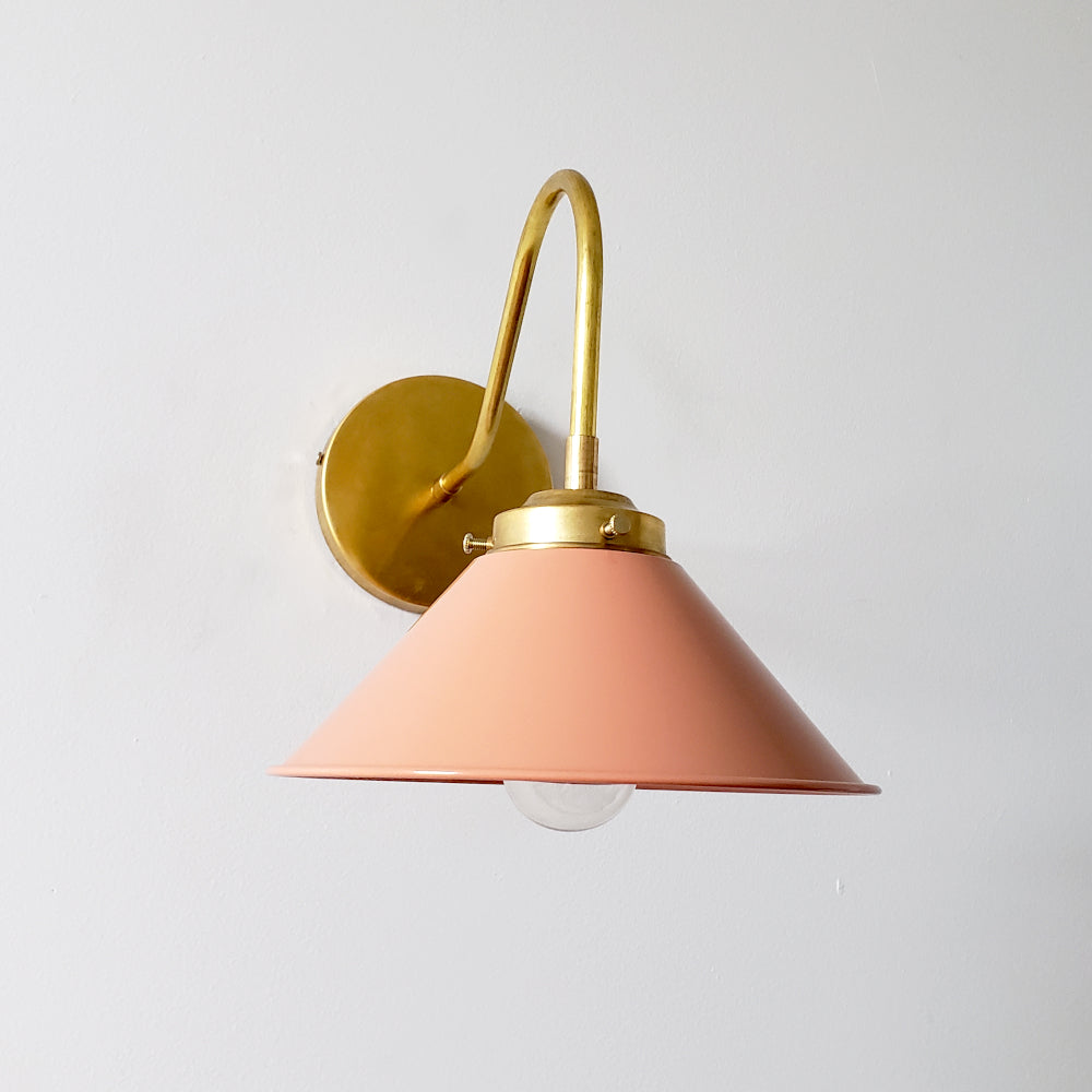 Curved Arm Wall Sconce - Accent Lighting For Bedroom & Hallway