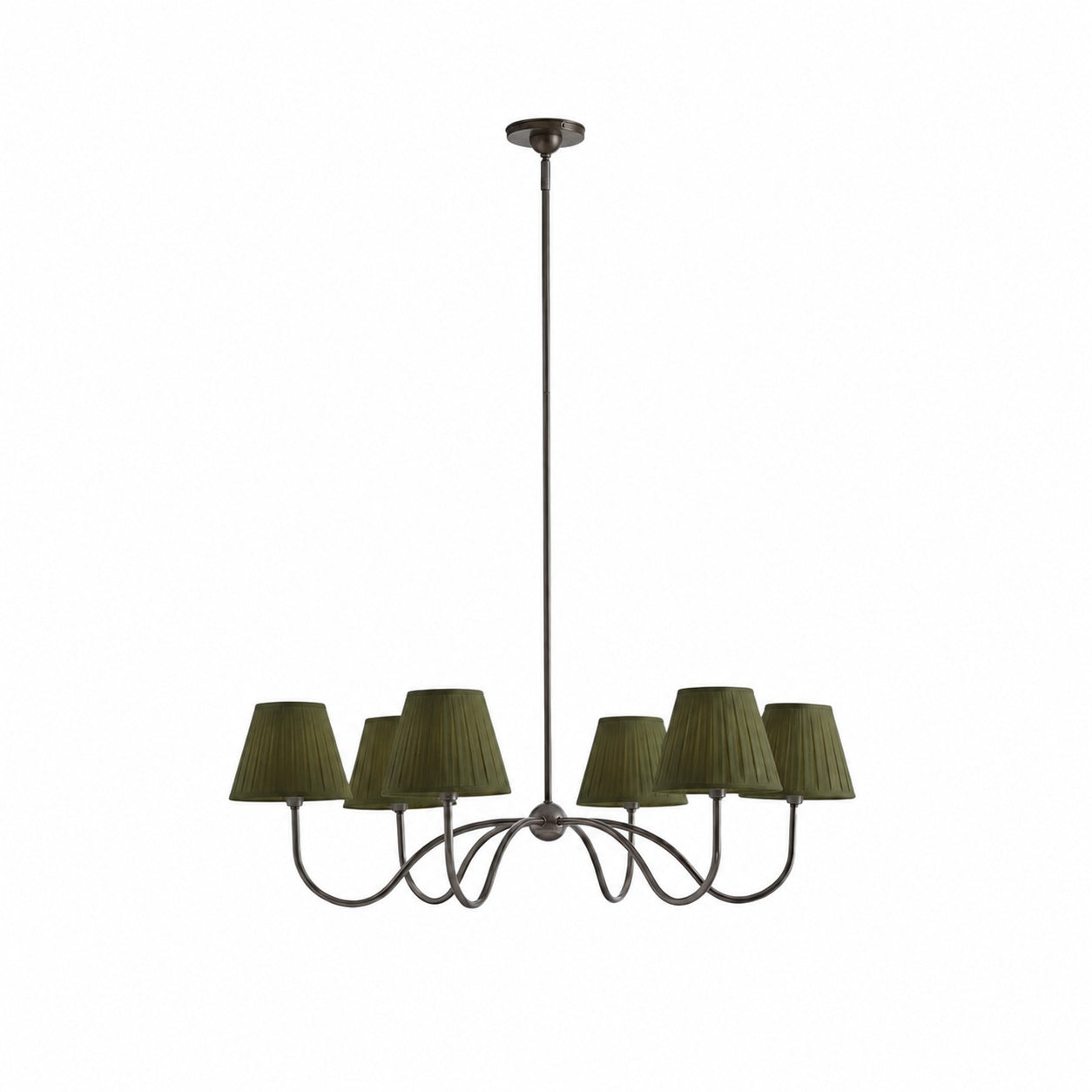 Luvora Modern Multi-Head Pleated Shade Chandelier - Stylish Fabric Ceiling Fixture