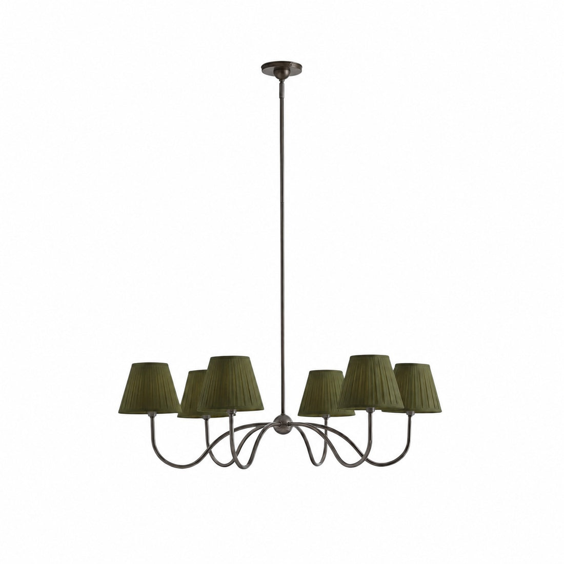 Luvora Modern Multi-Head Pleated Shade Chandelier - Stylish Fabric Ceiling Fixture