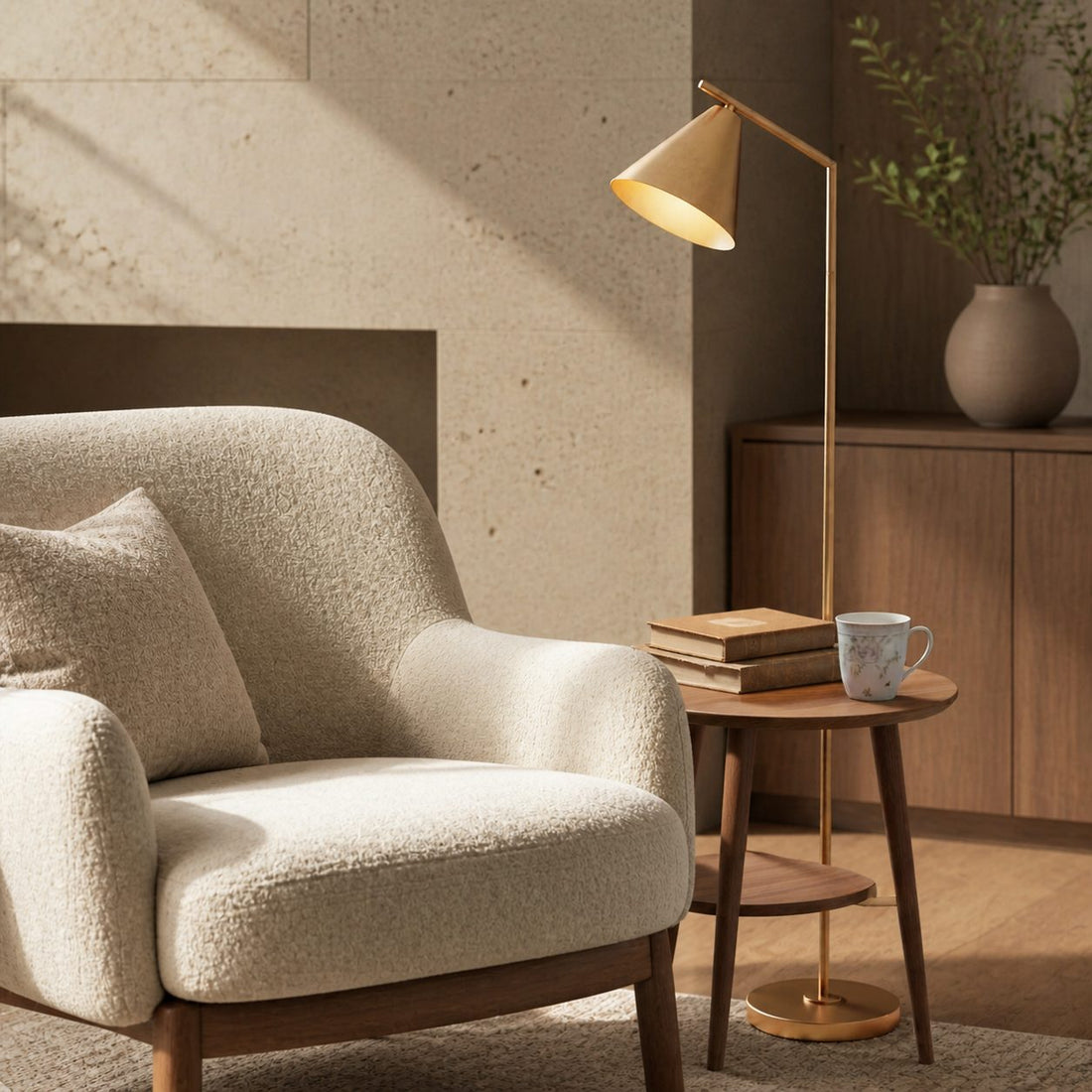 Oricone Modern Floor Task Lamp with Adjustable Arm – Cape Style Reading Light