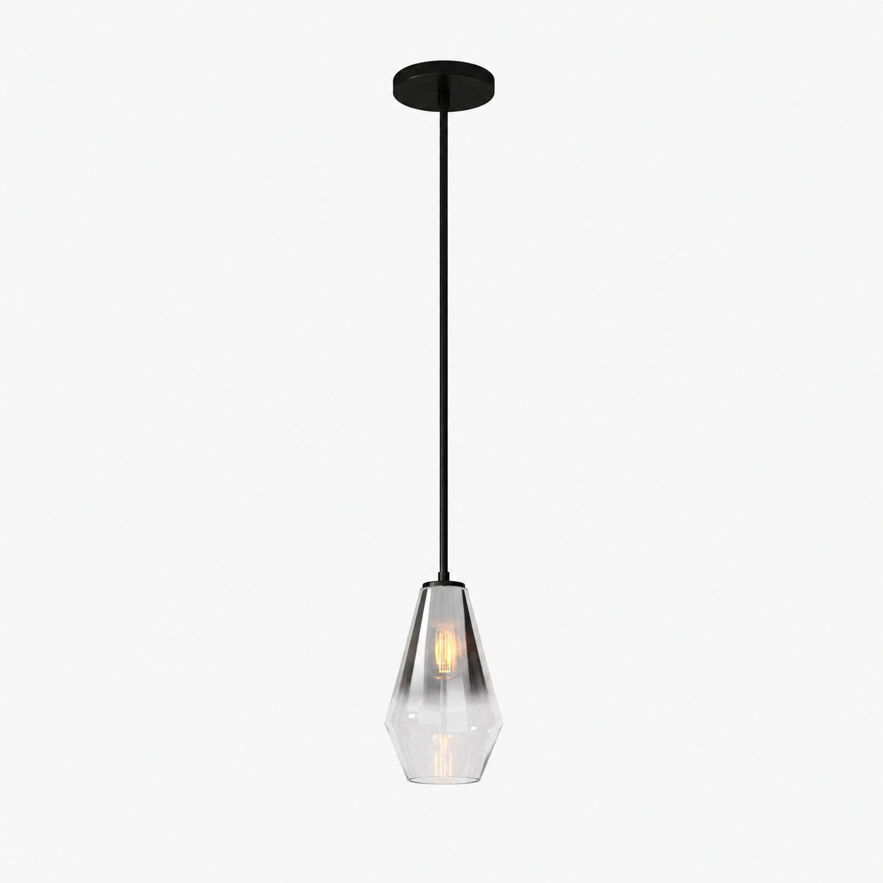 Merin Transparent Glass Sculpture Geometric Chandelier