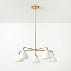 Conica Sculptural 5-Light Cone Chandelier - Modern Glass Lighting for Home