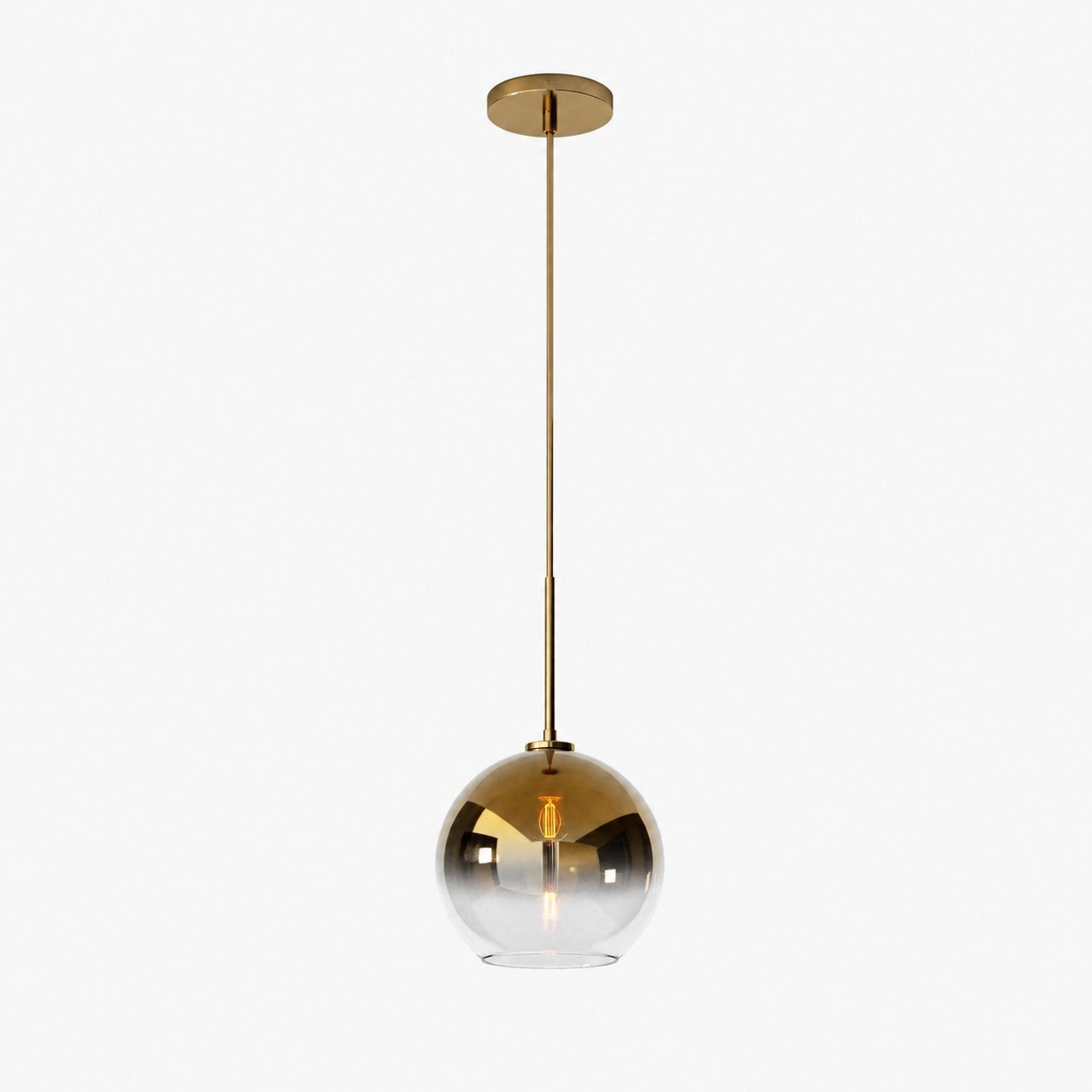 Selvion Sculptural Globe Pendant Light - Modern Glass Pendant Lamp - Sleek Design