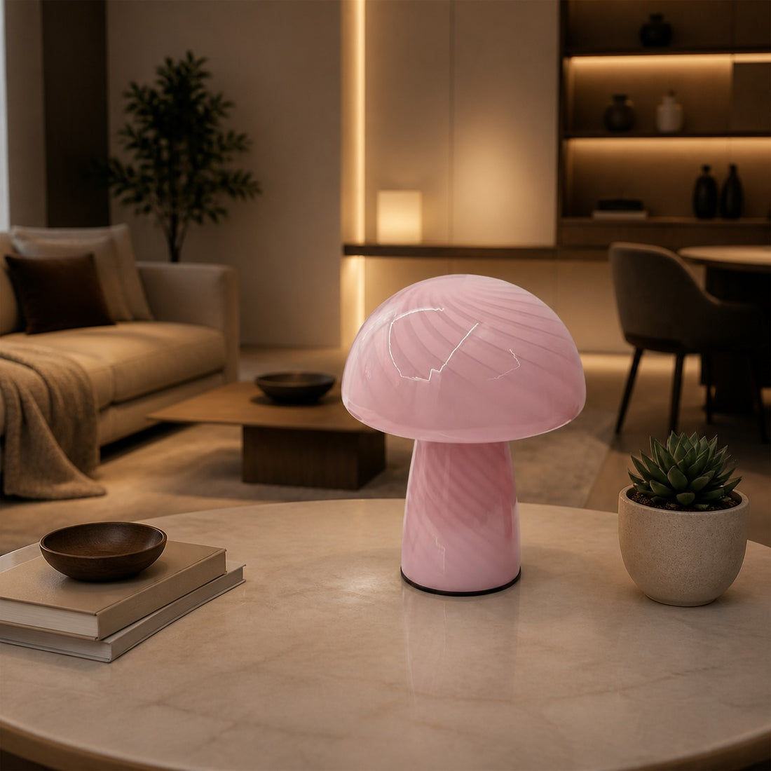 Striglow Mushroom Table Lamp – Artistic Visual Texture for Home and Office