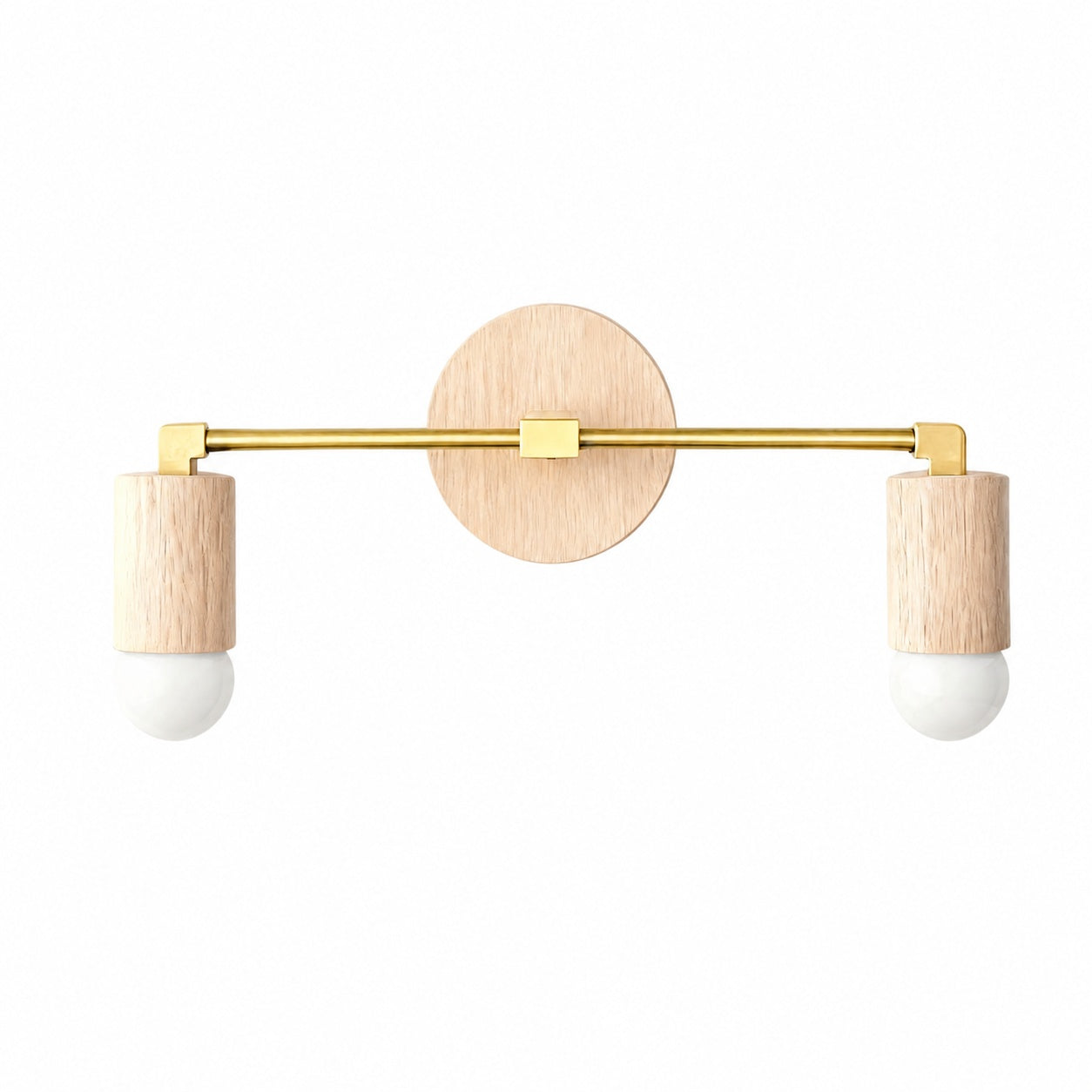Mobilux Line Wood and Vanity Light - Bohemian Bathroom Lighting Fixture