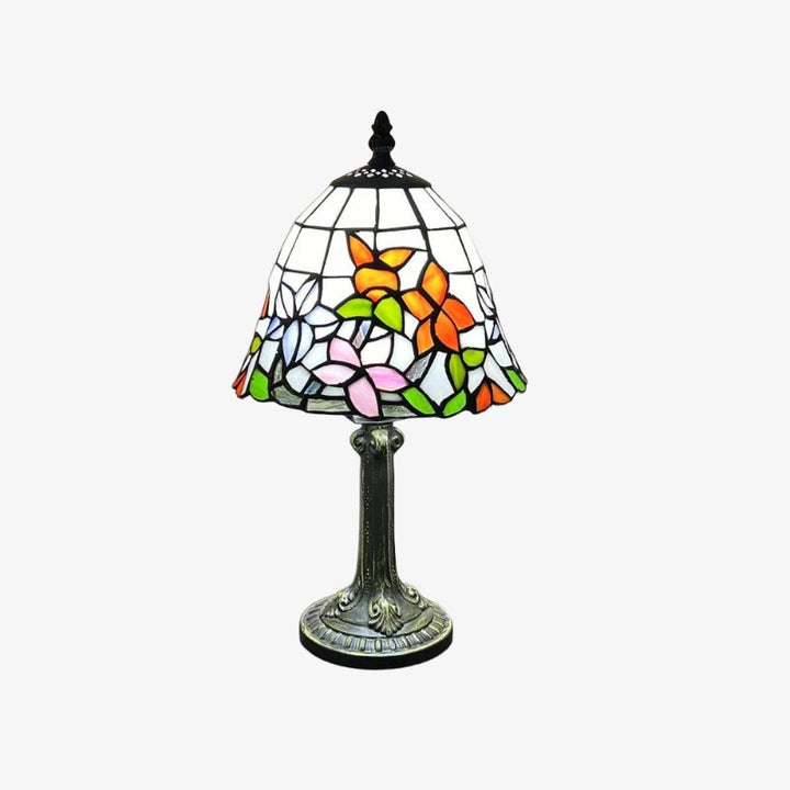 Virelle Traditional Tiffany Table Lamp - Colorful Stained Glass Dome Desk Light for Bedroom