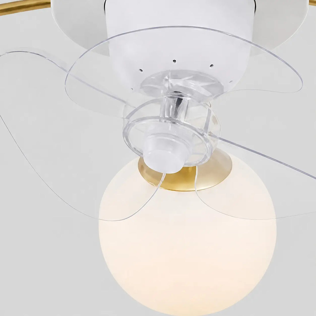 Close-up of clear fan blades