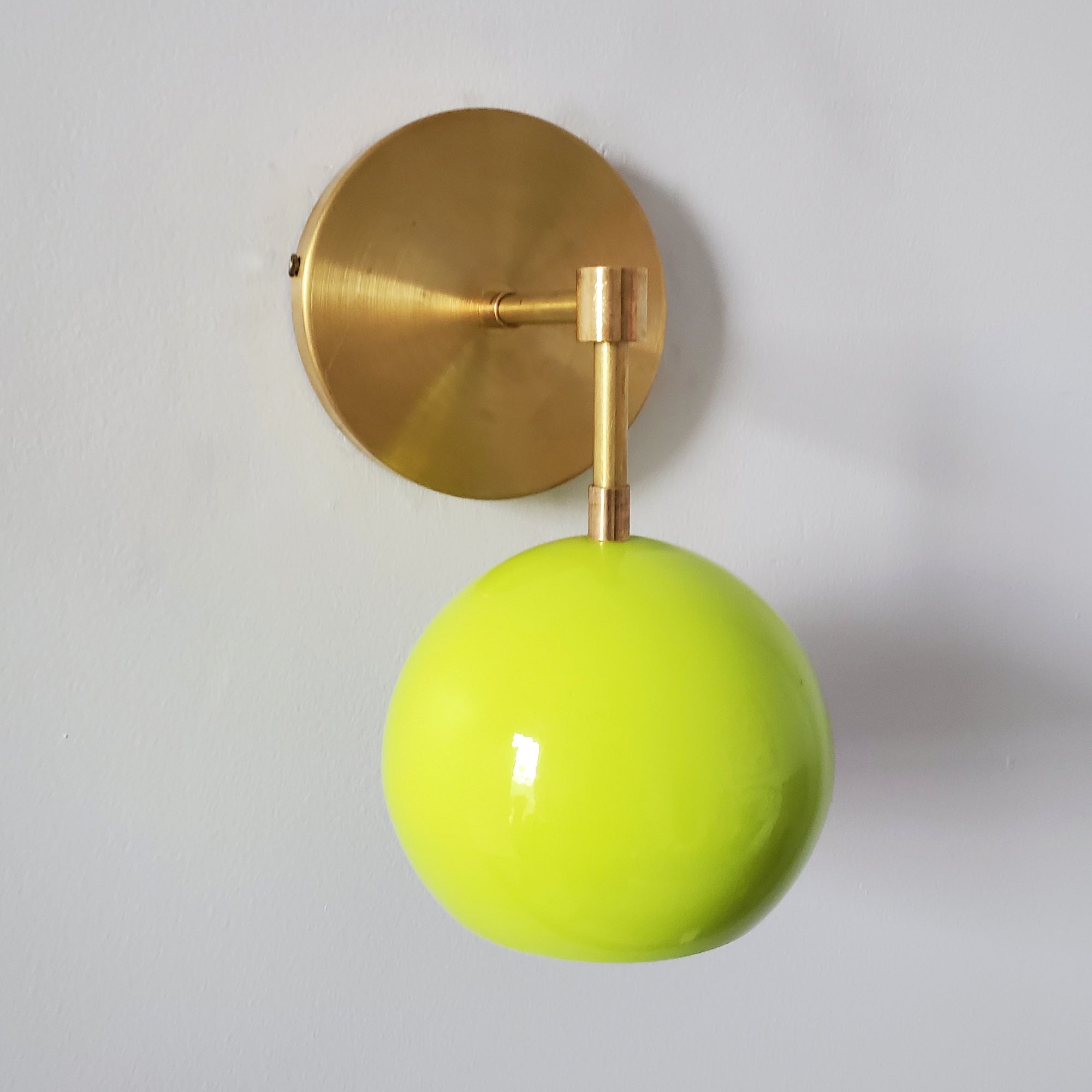 Vintage Inspired Spring Green Globe Wall Sconce